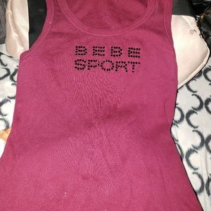Bebe Sport burgundy tank top